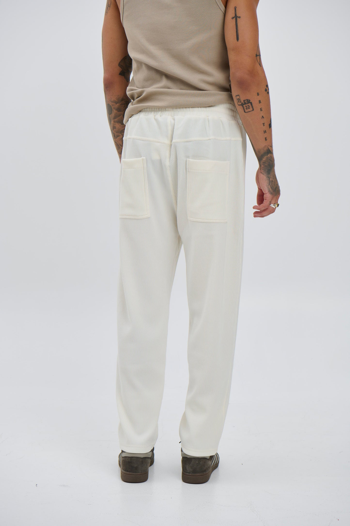 Lawrence Ribbed Pants Ivory - FINAL SALE