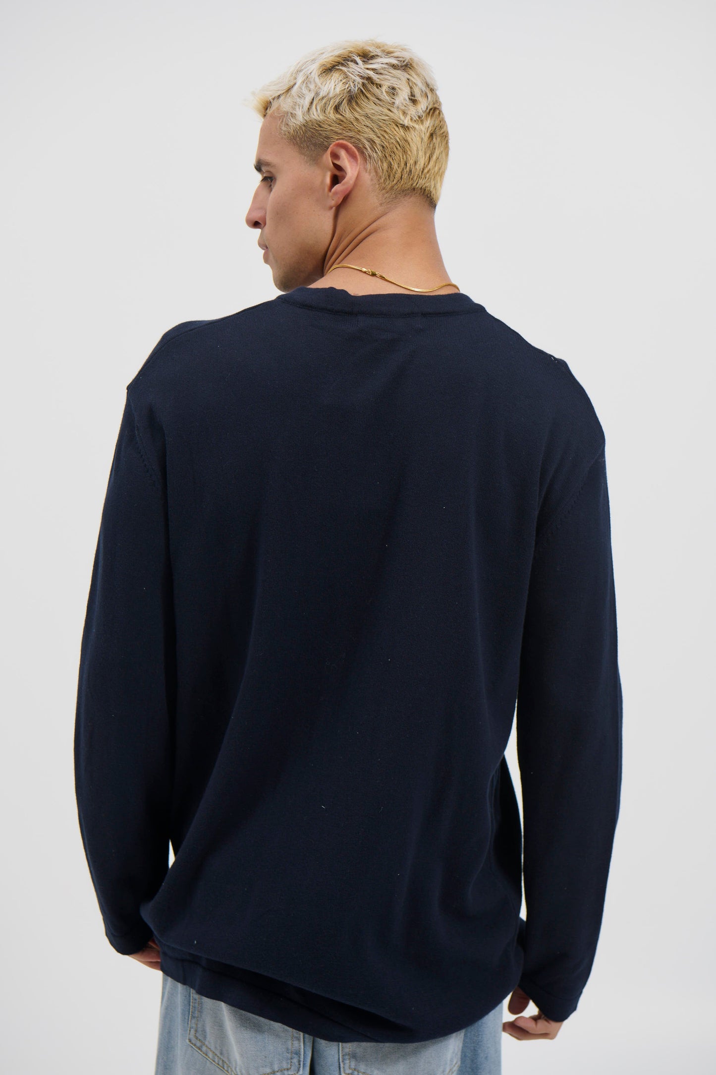 Jackson Fitted Henley Navy
