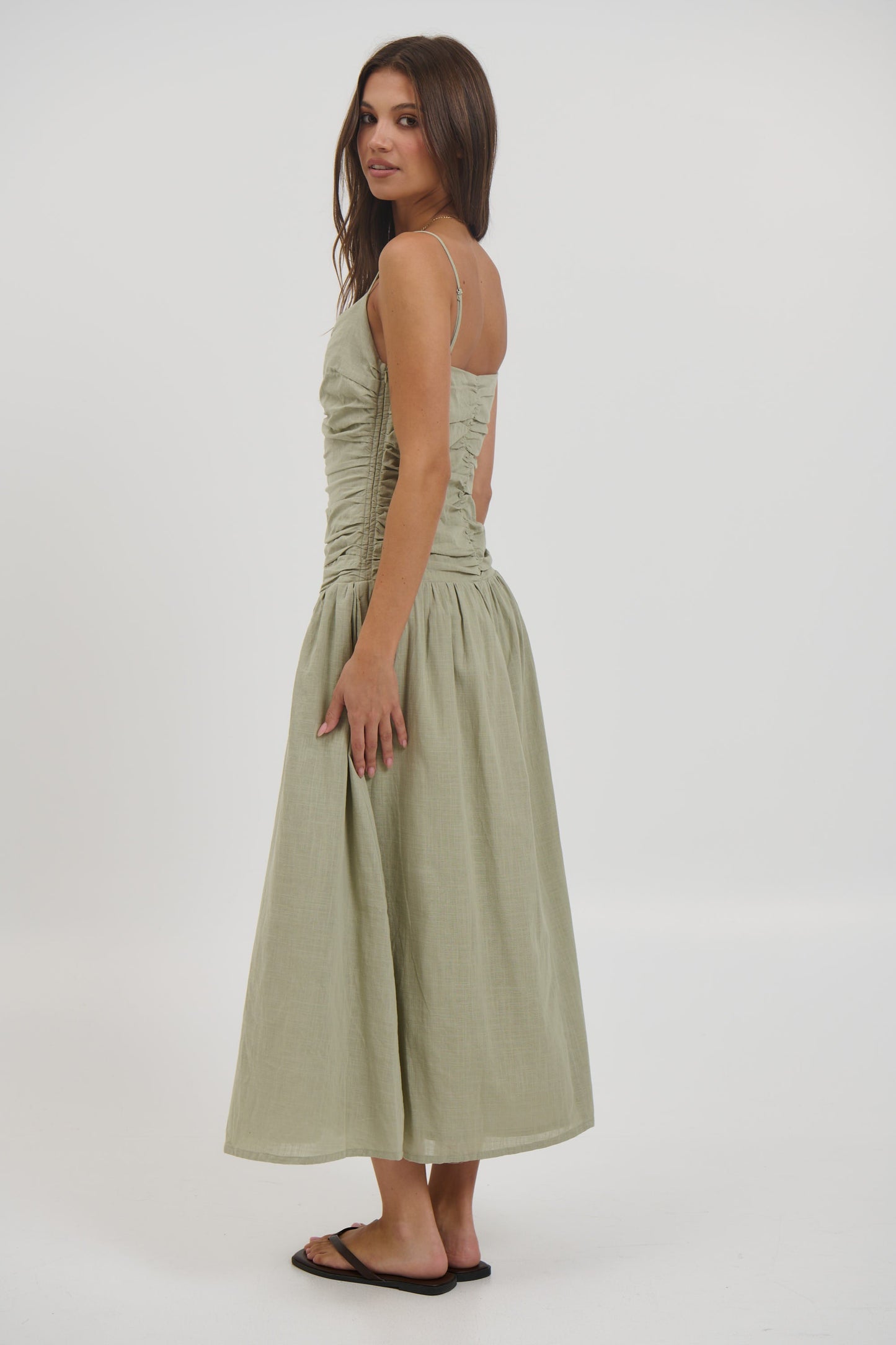 Amity Midi Dress Sage - FINAL SALE