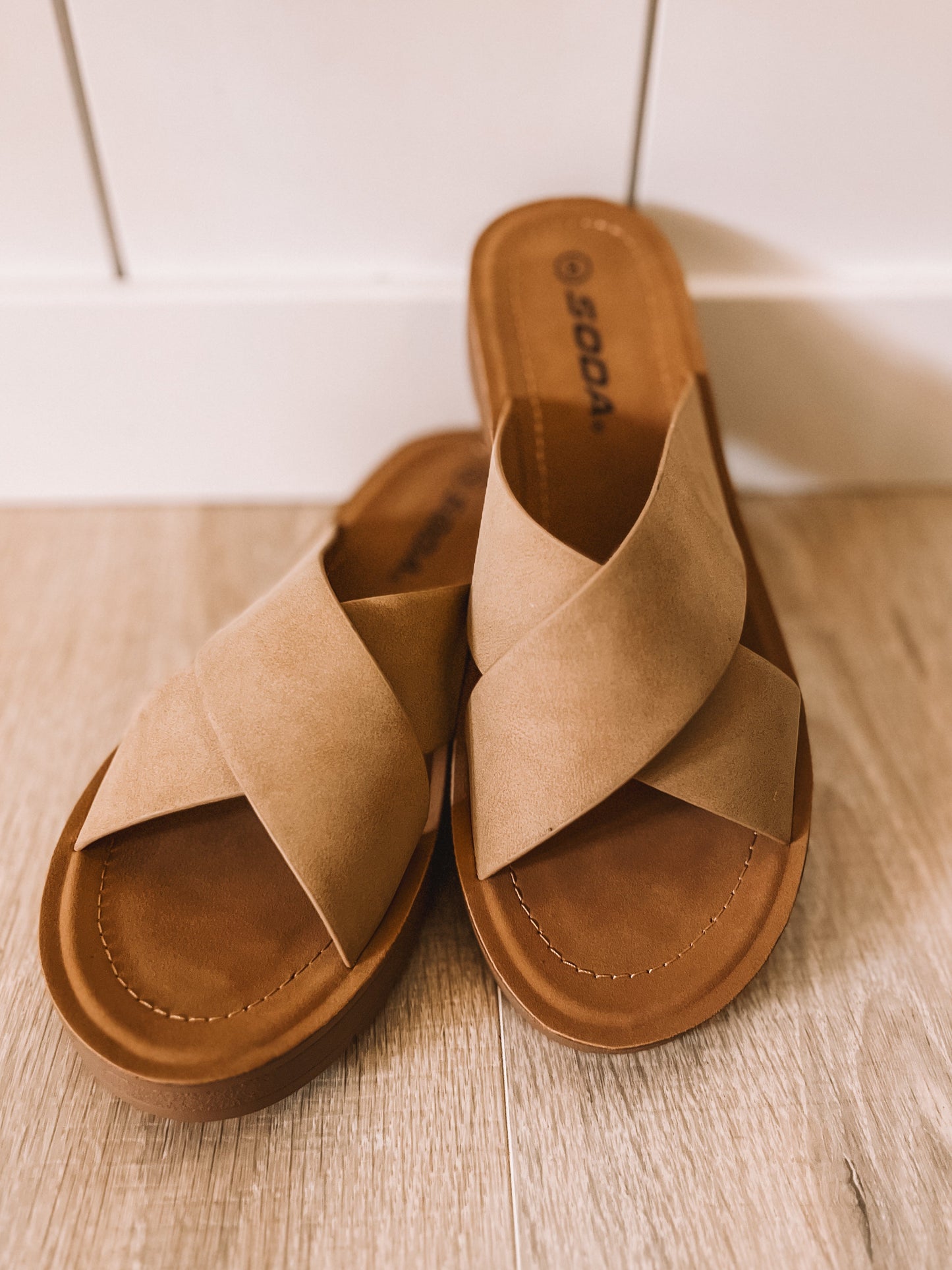 Let's Get It Started Sandal (Camel)