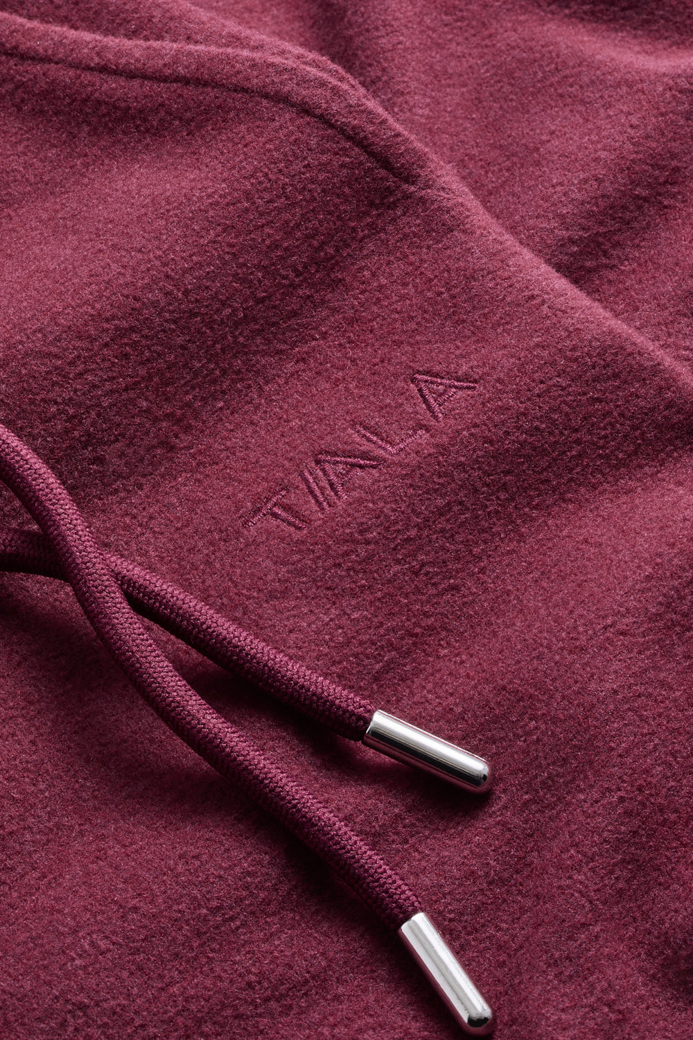 Plush Wide Leg Jogger - Cranberry