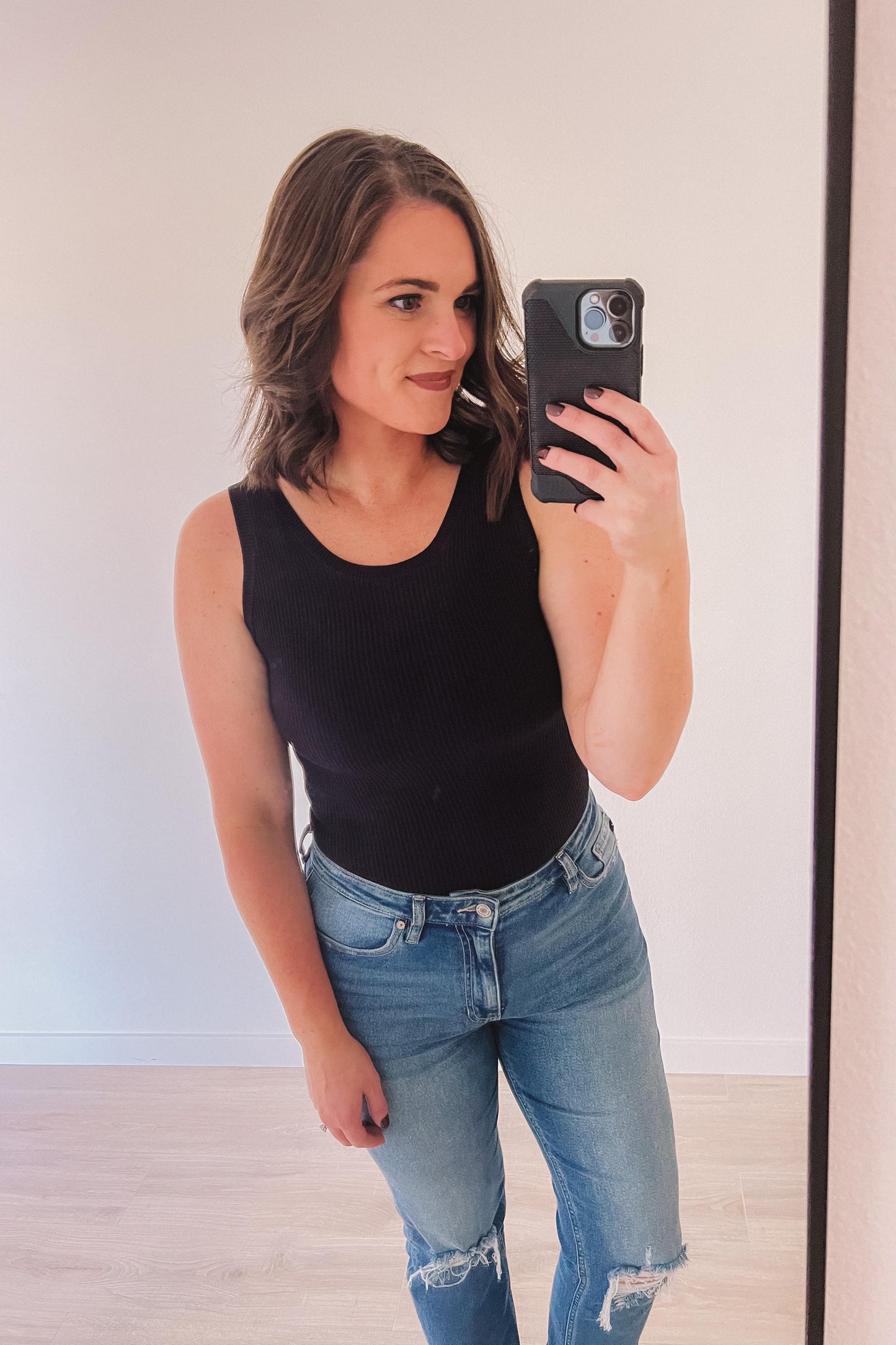 (SALE) Ready For Anything Ribbed Bodysuit (Black)