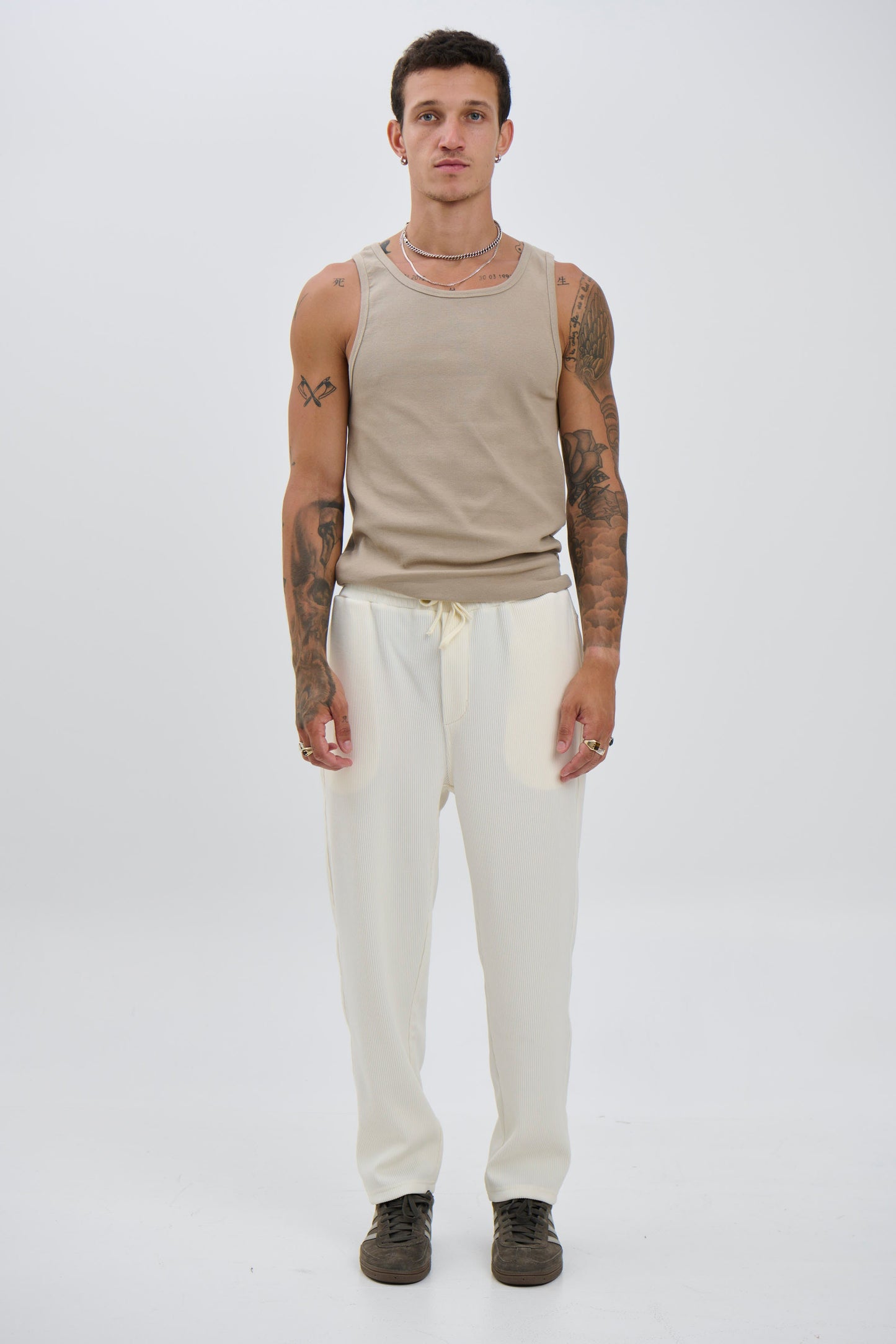 Lawrence Ribbed Pants Ivory - FINAL SALE