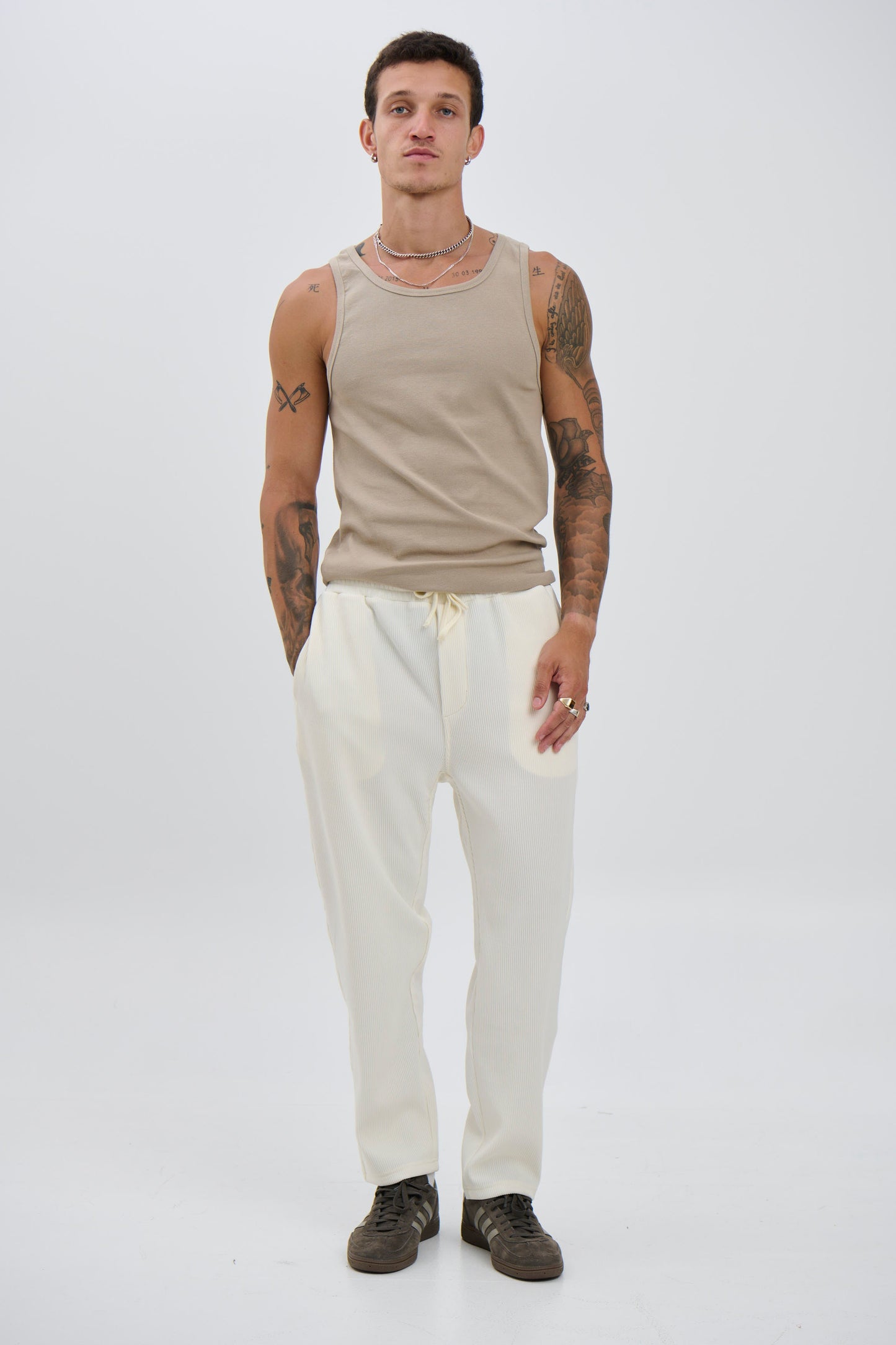 Lawrence Ribbed Pants Ivory - FINAL SALE