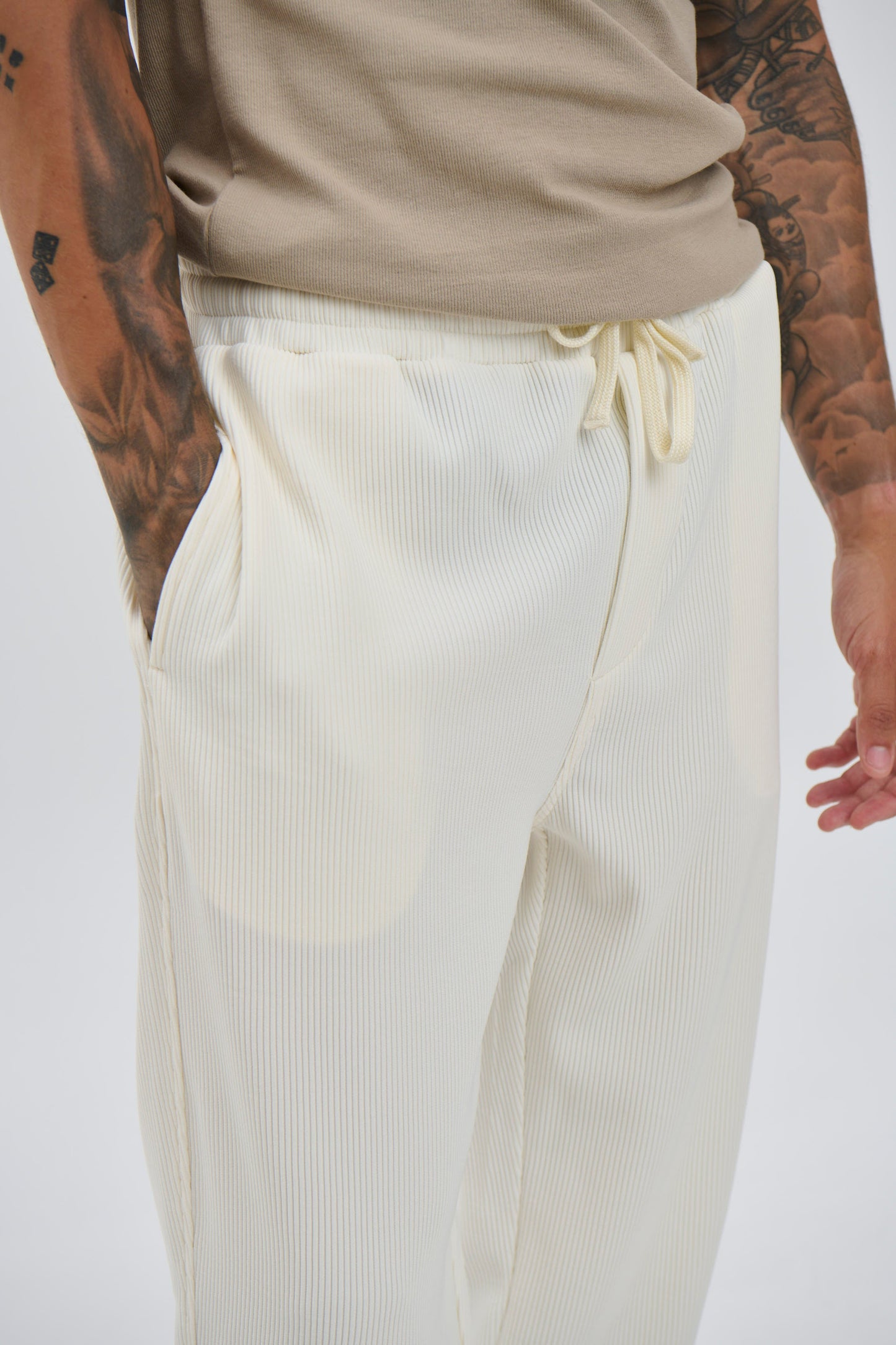 Lawrence Ribbed Pants Ivory - FINAL SALE