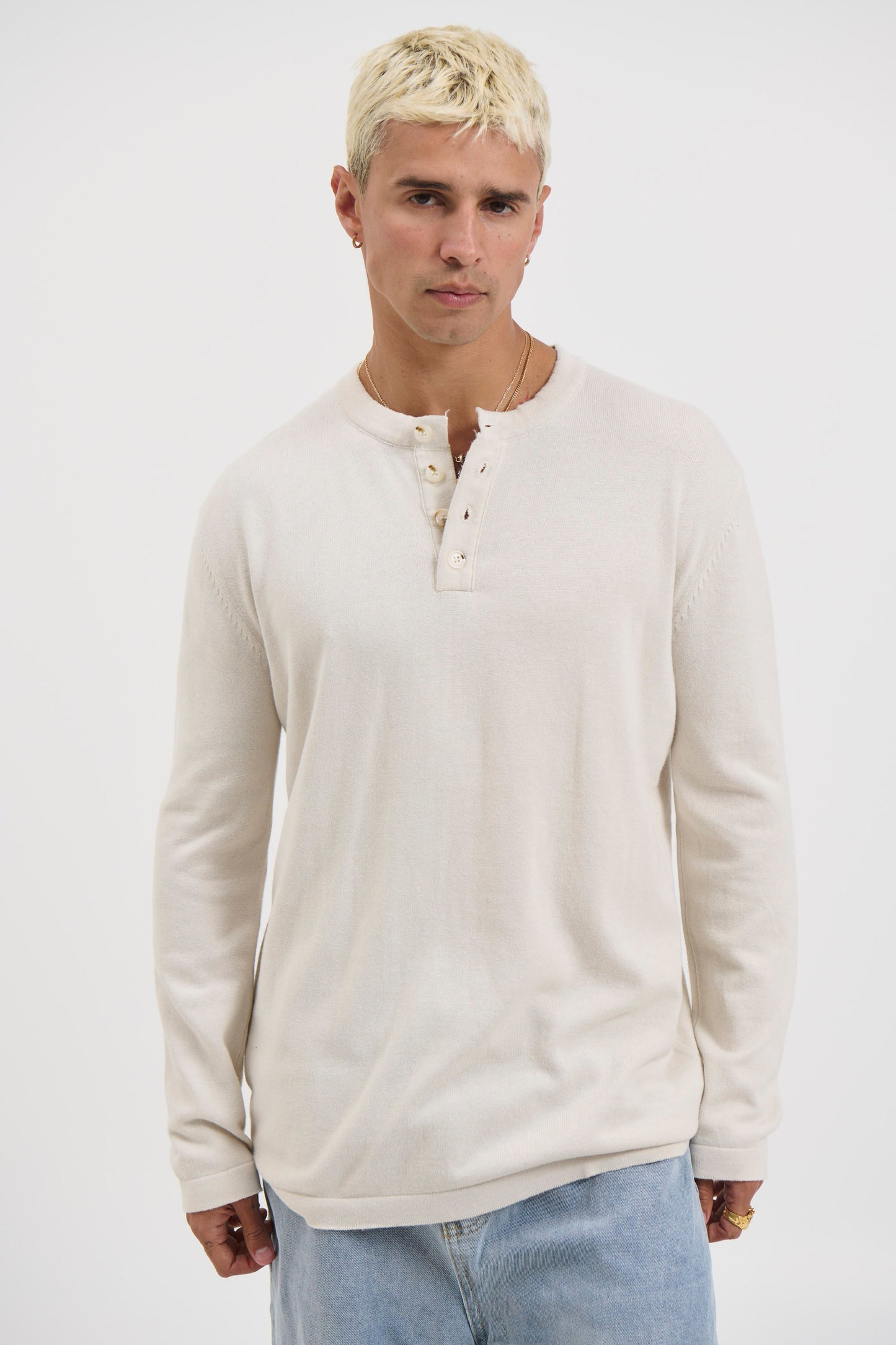 Jackson Fitted Henley Dove
