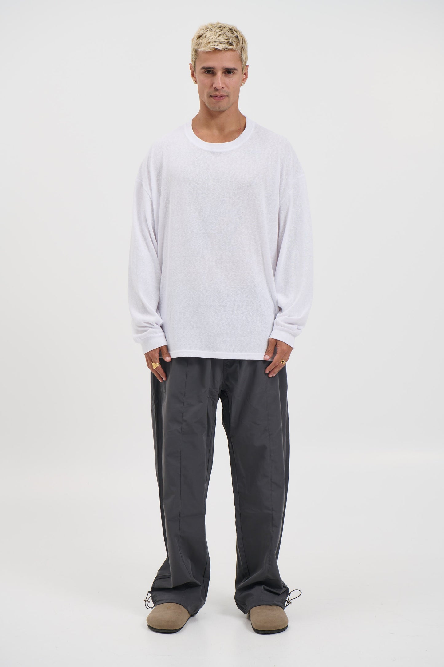 Enzyme Wash Long Sleeve Soft White