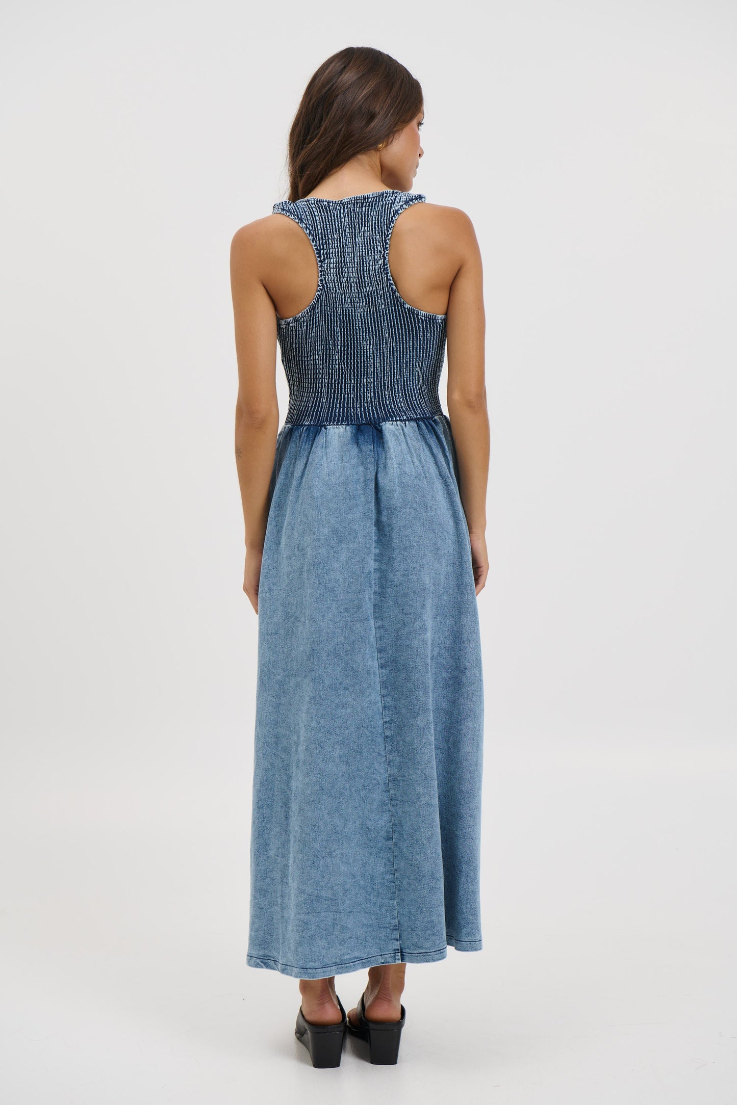 Hattie Maxi Dress Denim Blue - FINAL SALE