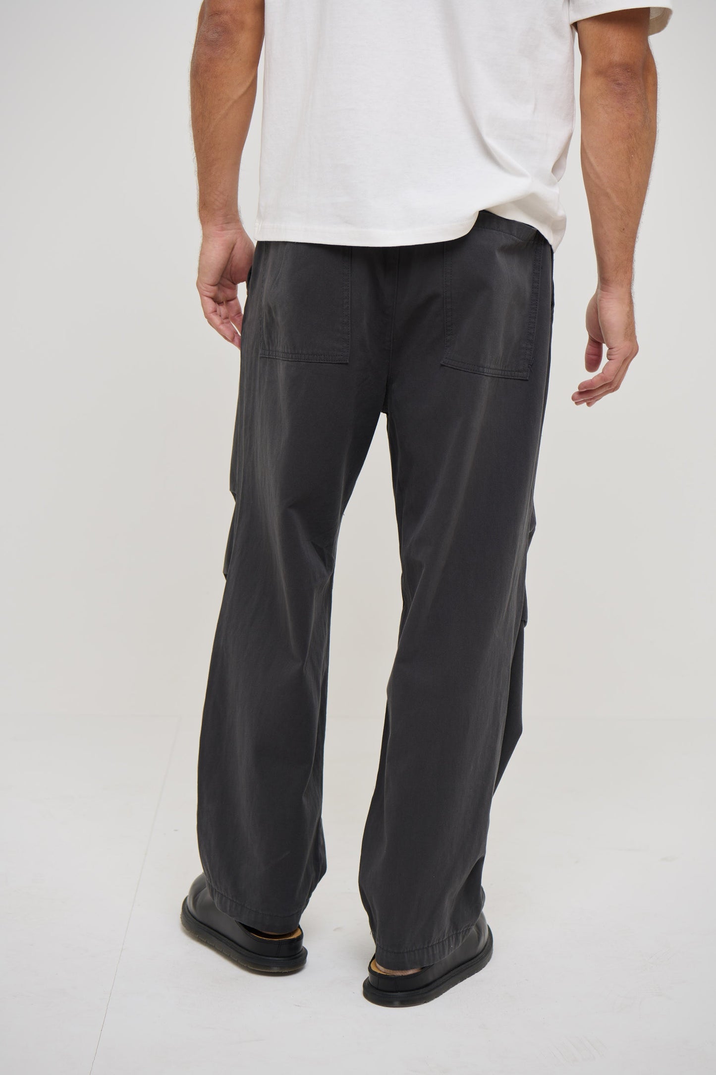 Baggy Knee Pleat Pant Charcoal - FINAL SALE