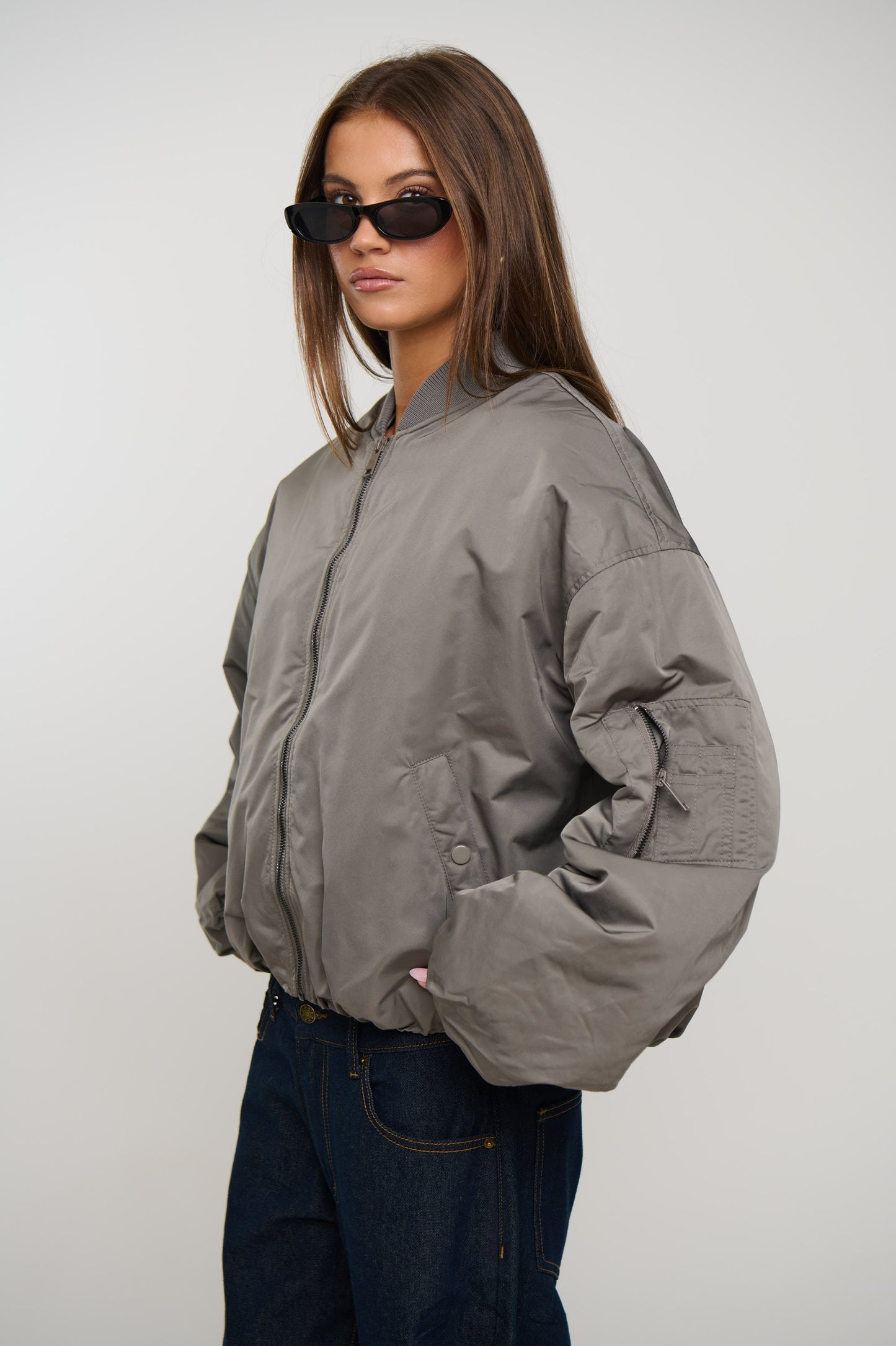 Dua Bomber Jacket Grey