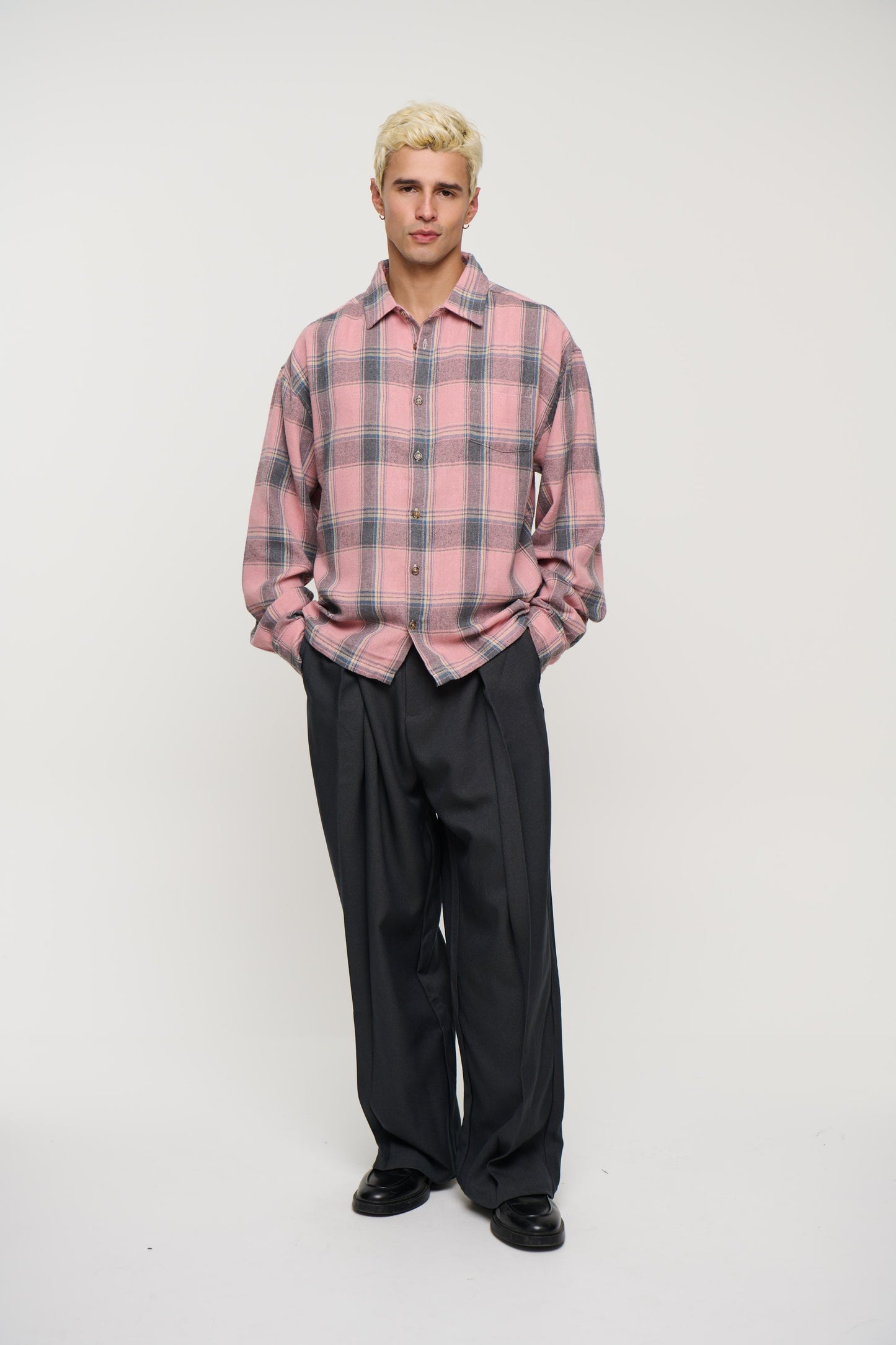 Brooklyn Check Shirt Salmon