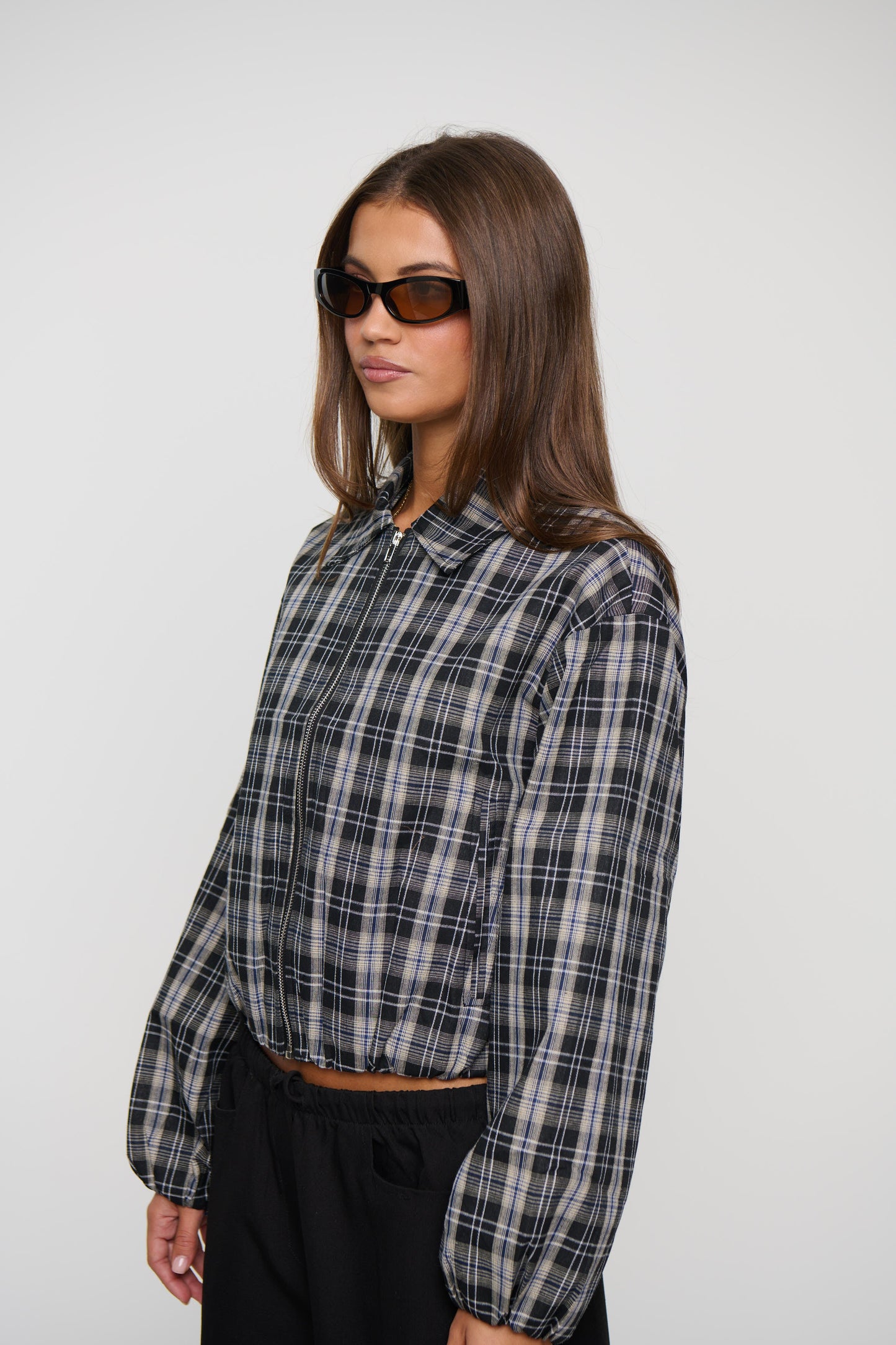 Alix Bomber Plaid