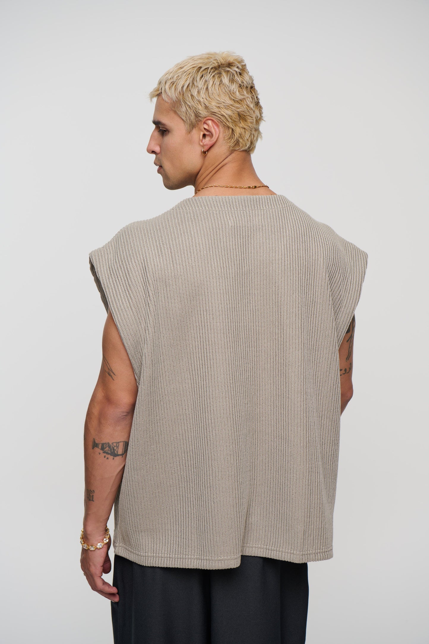 Cassius Knitted Vest Khaki