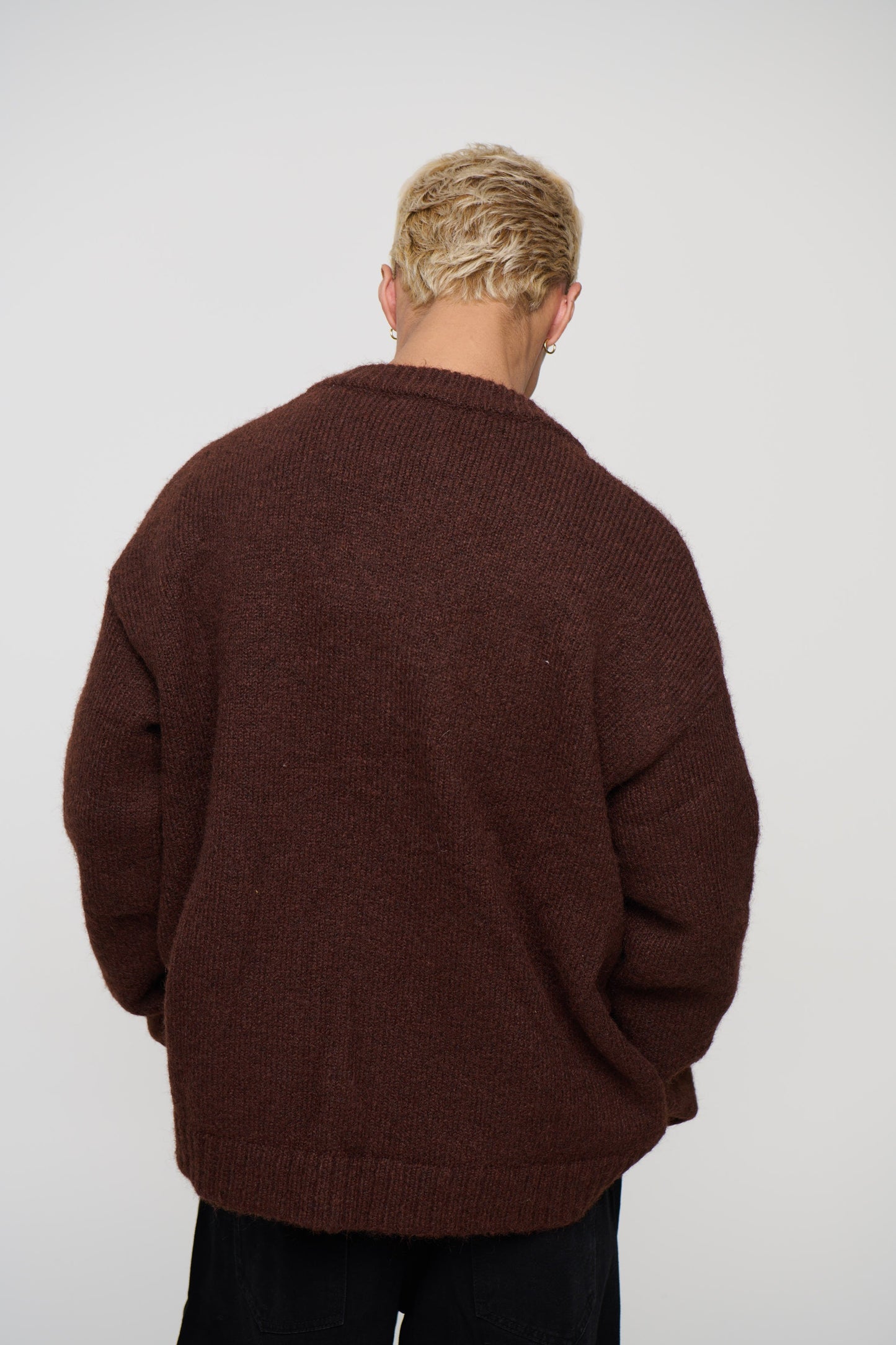 Knitted Oversize Cardigan Choc
