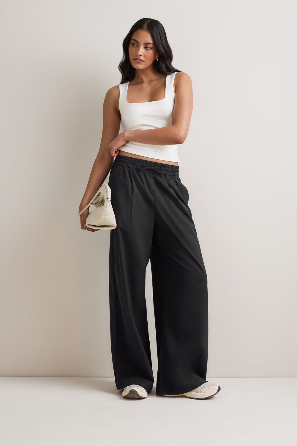 365 Square Neck Vest - Coconut Milk