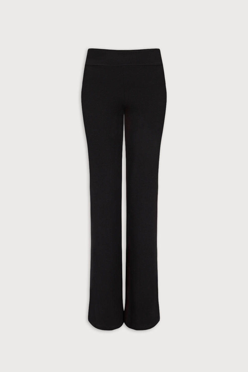 365 Sculpting Lounge Fold Waist Flared Trousers - Shadow Black