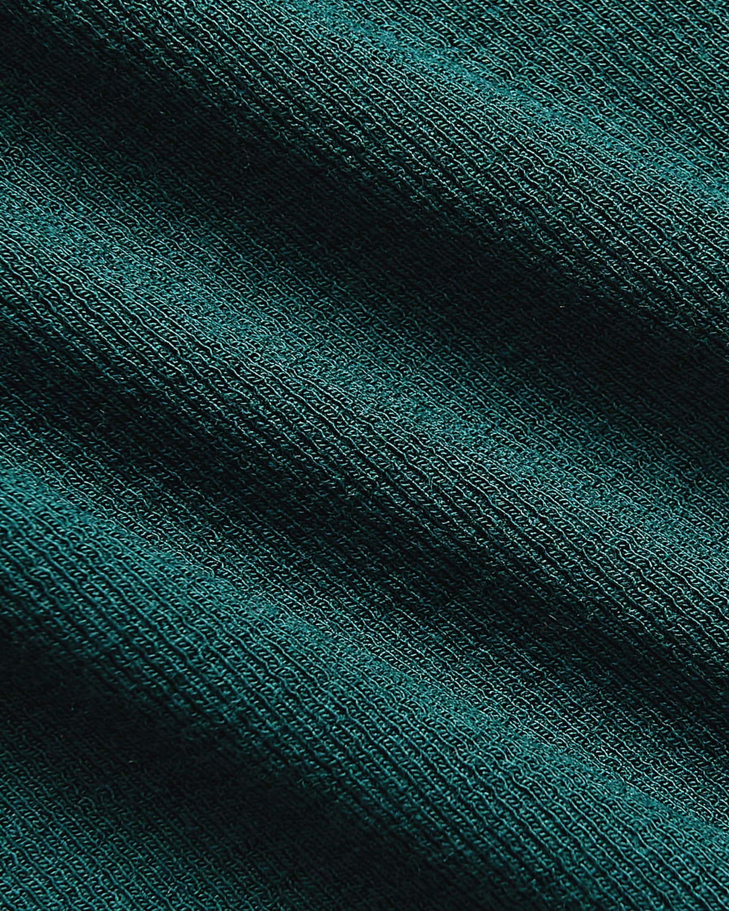 Womens Deep Emerald Ribbed U-Neck Tee