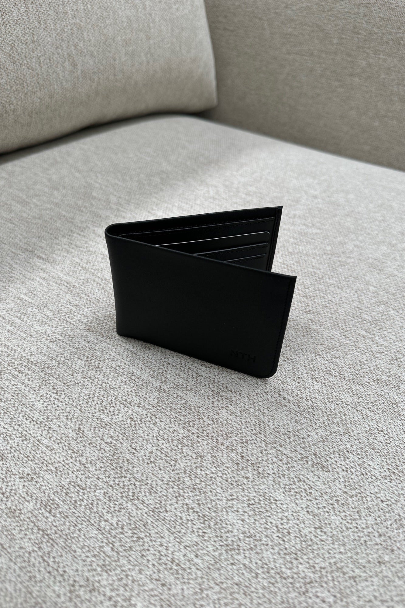 Leather Wallet Slit Black - FINAL SALE