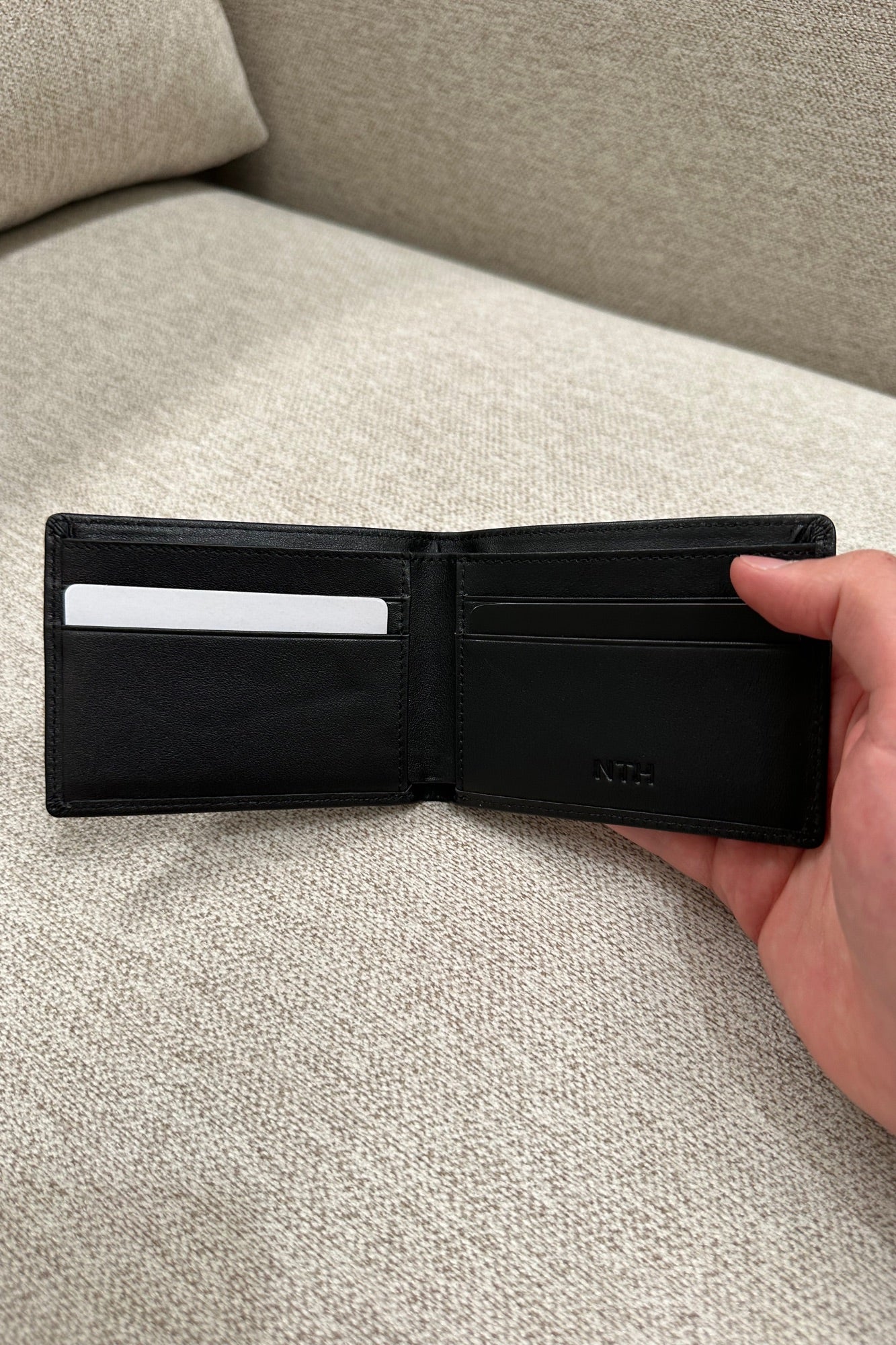 Leather Wallet Slit Black - FINAL SALE