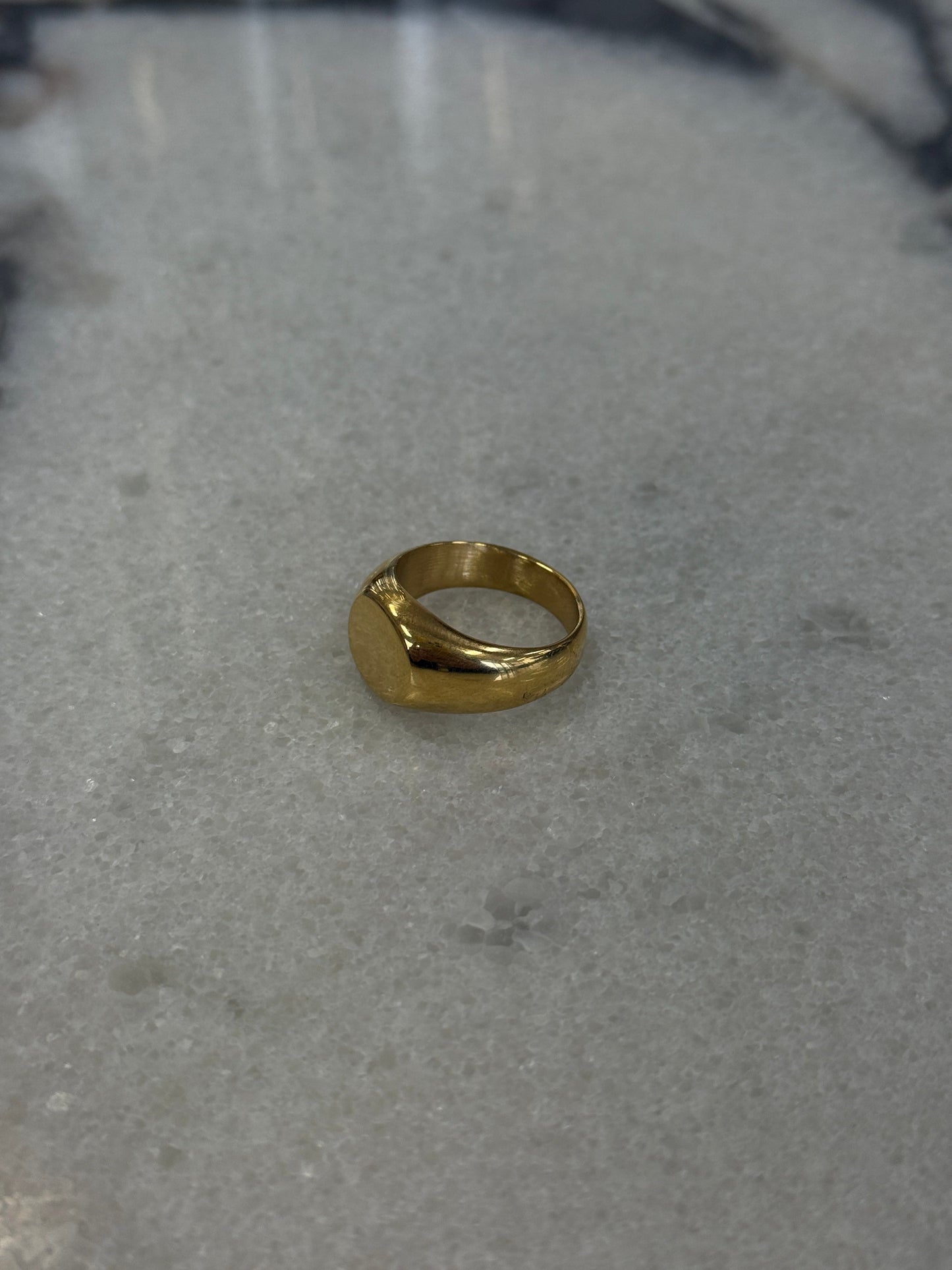 Dome Signet Ring Gold