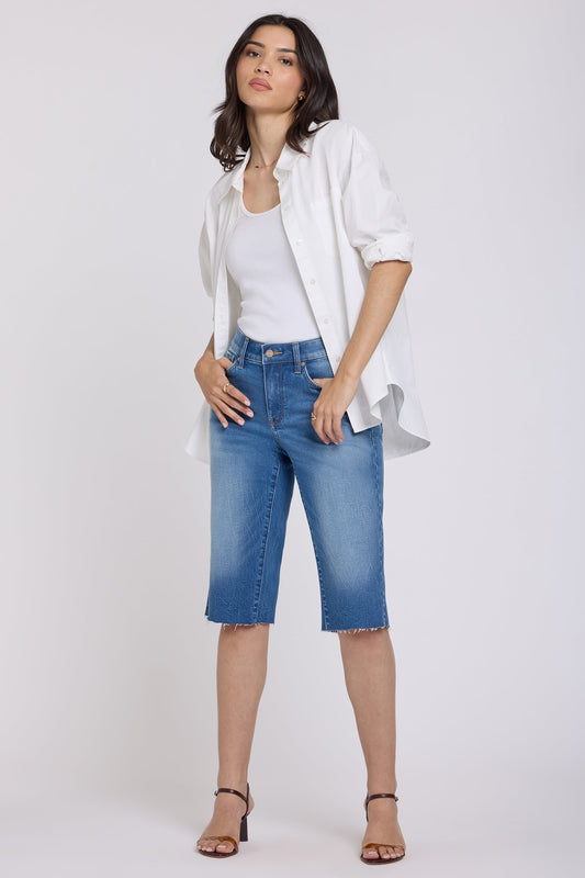 Kristie '80s Bermuda Denim Shorts In Petite - Pacifica