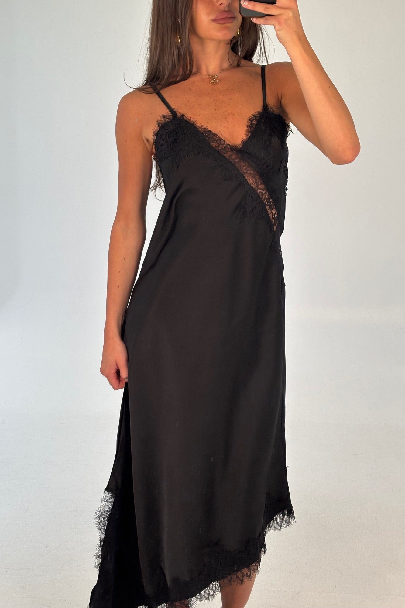 Blair Lace Midi Dress Black - FINAL SALE