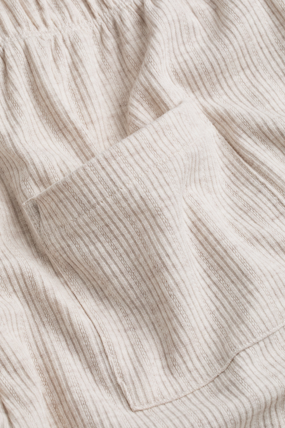 High-Rise Wide Leg Pyjama Bottoms - Oat Marl