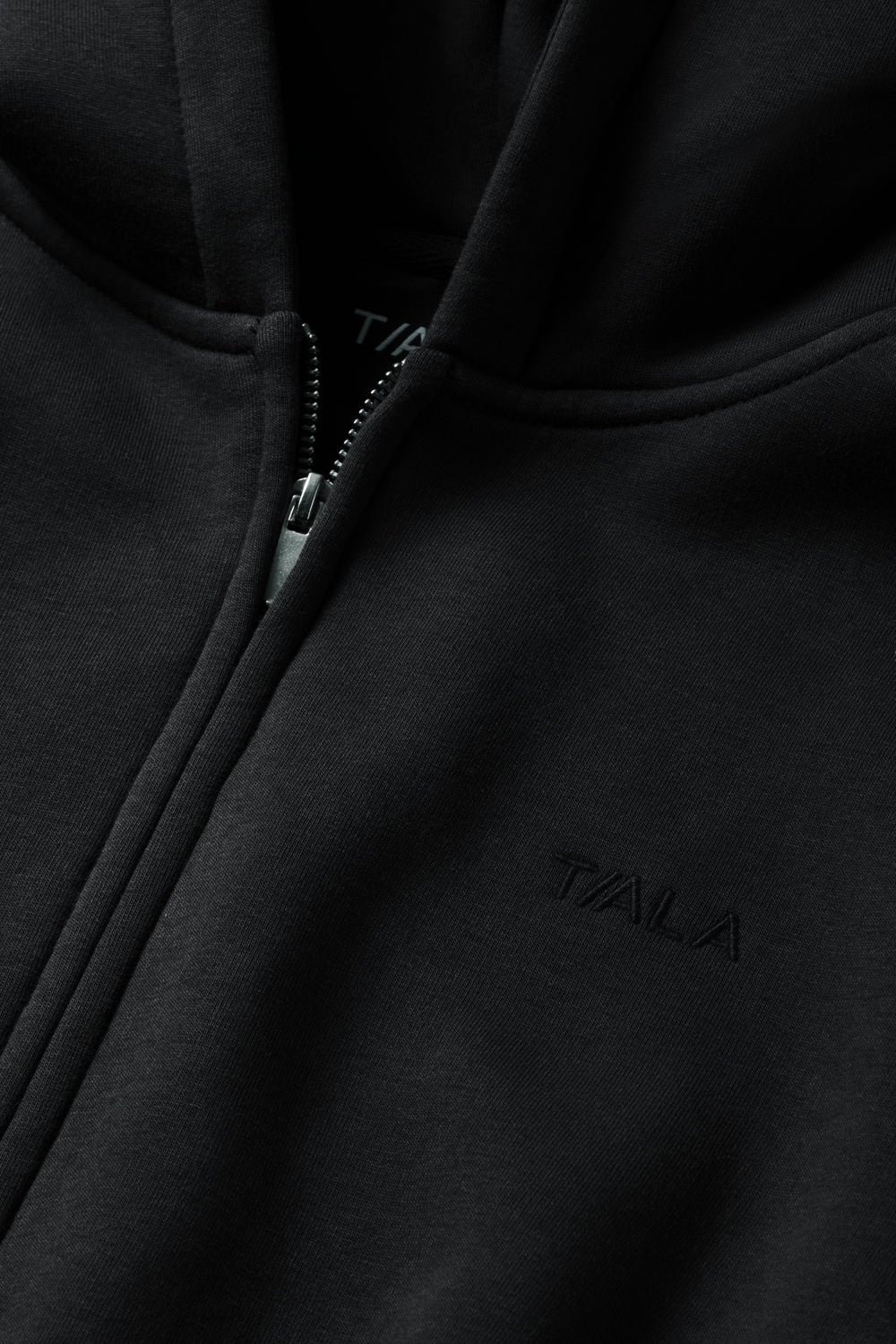 Cocoon Zip Through Hoodie - Black