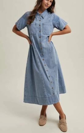 Sweet As Pie Denim Dress