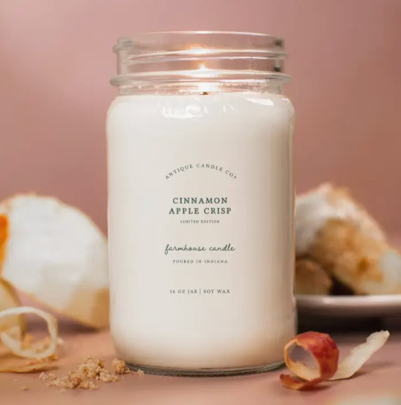 Cinnamon Apple Crisp 16oz Mason Jar Candle