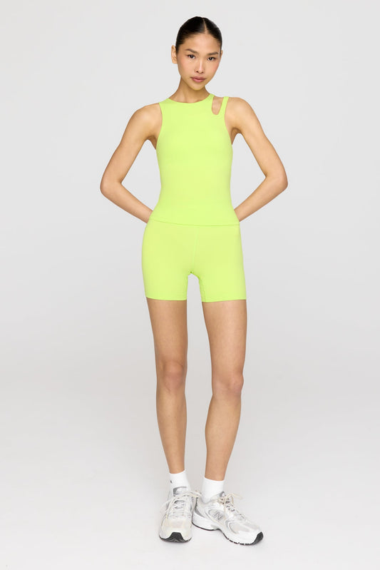 SkinLuxe High Waisted Cycling Shorts - Key Lime