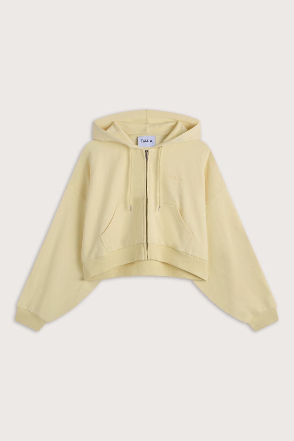 Relaxed Cotton Cocoon Hoodie - Lemon Yellow