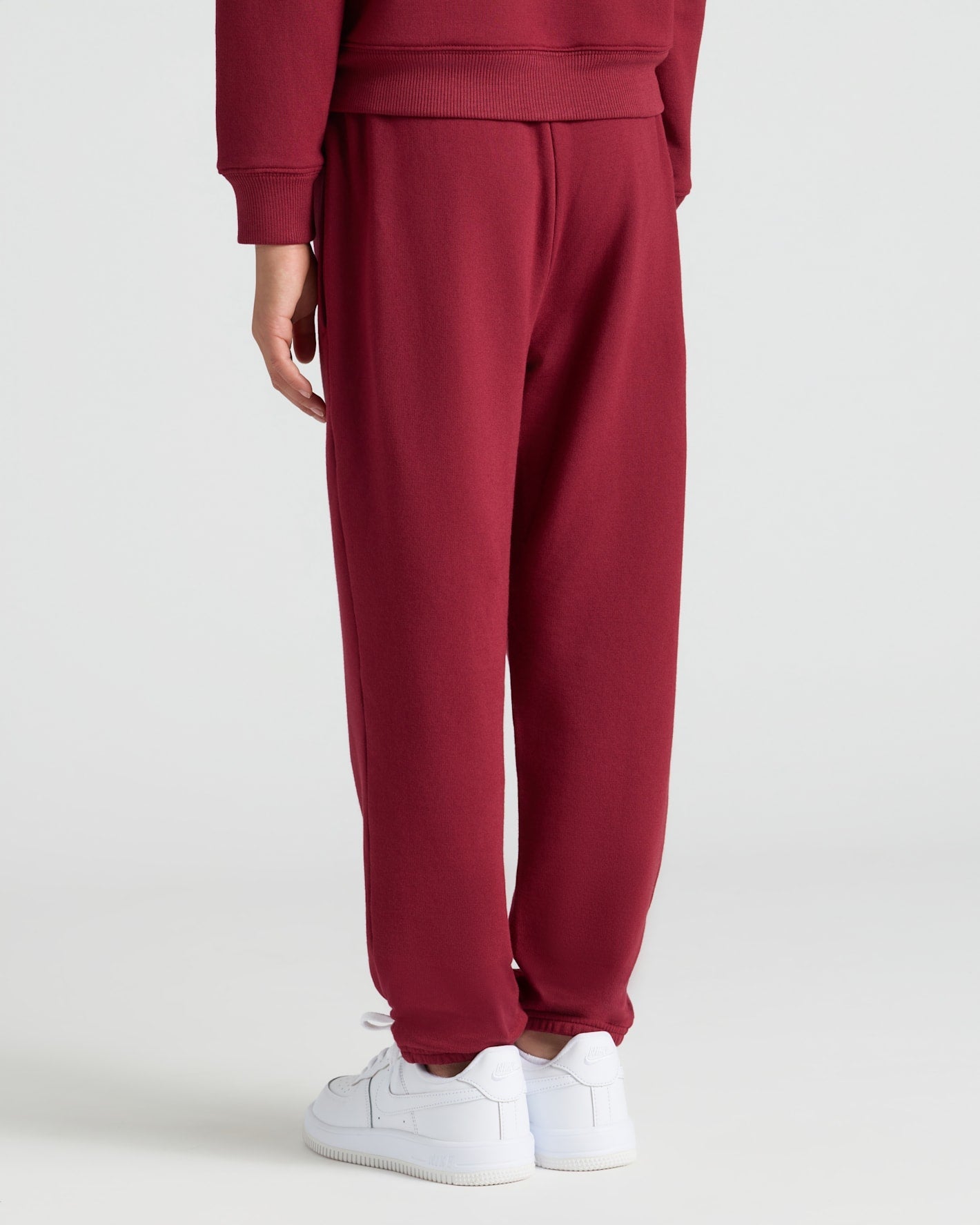 Girls Deep Emerald & Dark Maroon Relaxed Joggers 2-Pack