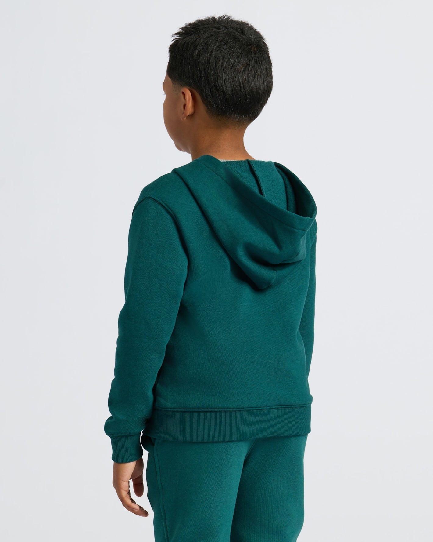 Boys Deep Emerald Full Zip Fleece Hoodie & Jogger 2-Pack