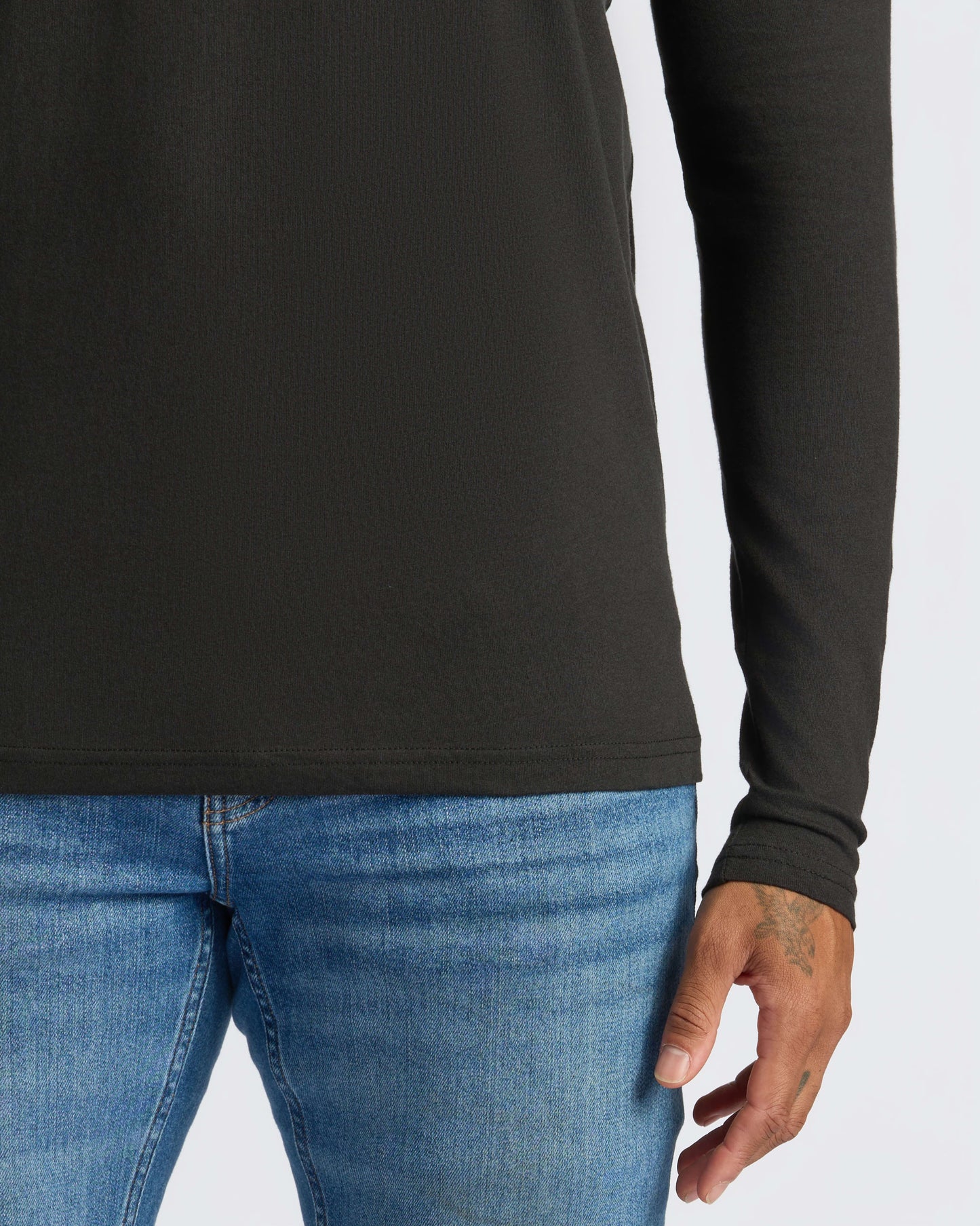 Black Long Sleeve Henley
