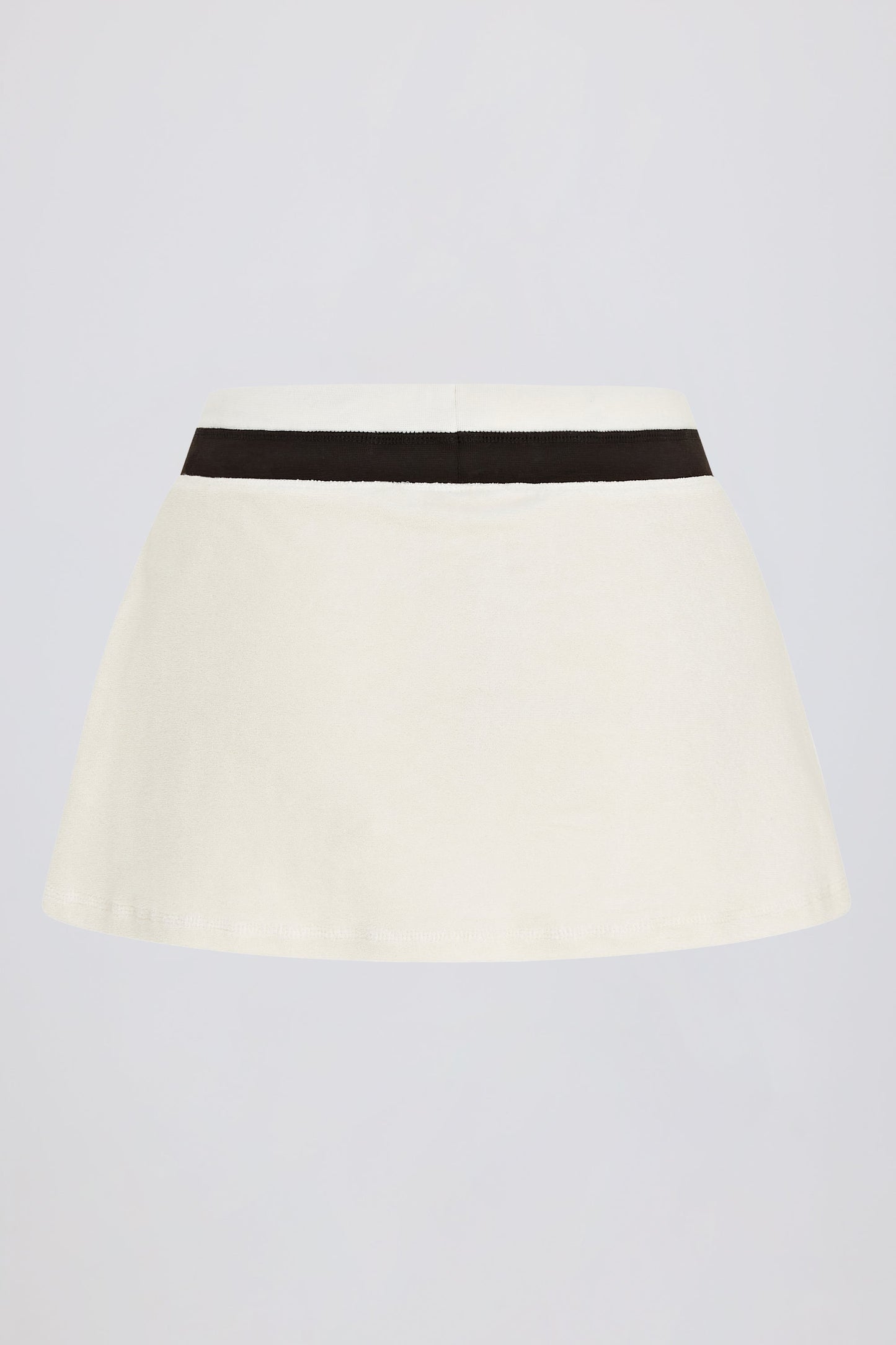 Terry Towelling Mid-Rise Skort in Ivory